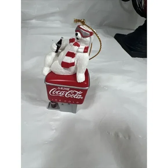 1998 COCA-COLA POLAR BEAR COLLECTION ORNAMENT - Bear Coke Machine - - Picture 7 of 12